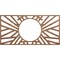 Ekena Millwork Hoover Wood Fretwork Pierced Ceiling Medallion, Walnut, 38"W x 19"H x 14 1/4"ID x 1/4"T CMWP38X19X0250HOWA - alternate 1